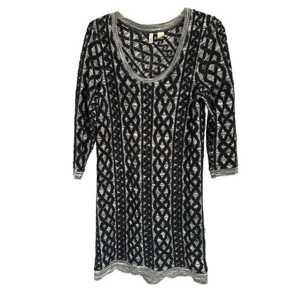Women's Size Small Anthropology Moth Black Knitted Sweater Dress